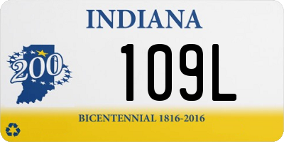 IN license plate 109L