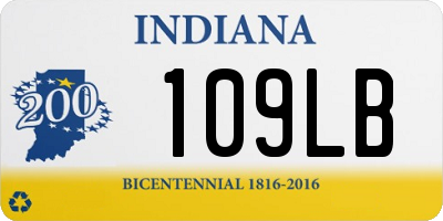 IN license plate 109LB