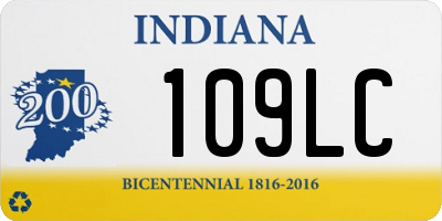 IN license plate 109LC