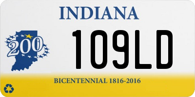 IN license plate 109LD