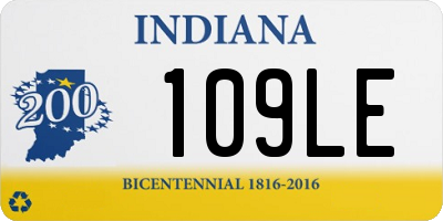 IN license plate 109LE