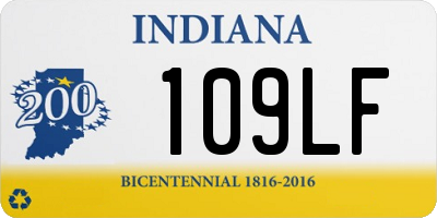 IN license plate 109LF
