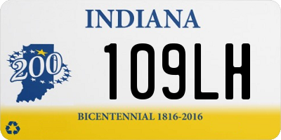 IN license plate 109LH