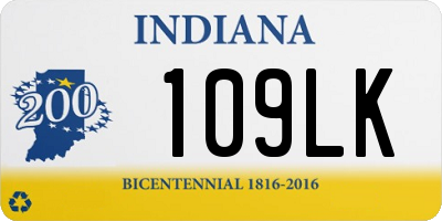 IN license plate 109LK