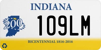 IN license plate 109LM