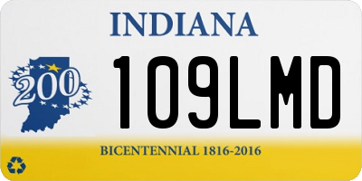 IN license plate 109LMD