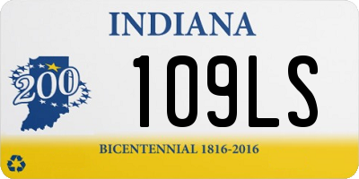 IN license plate 109LS