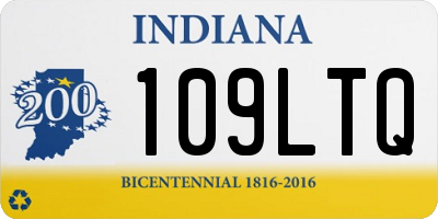 IN license plate 109LTQ