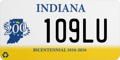 IN license plate 109LU