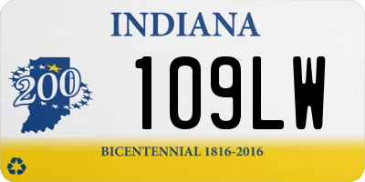 IN license plate 109LW