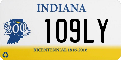 IN license plate 109LY