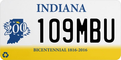 IN license plate 109MBU