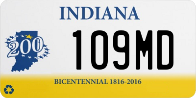 IN license plate 109MD