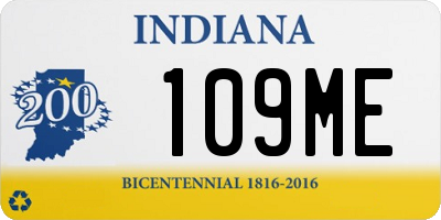 IN license plate 109ME