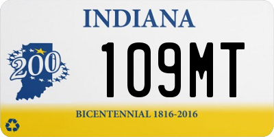 IN license plate 109MT