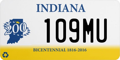 IN license plate 109MU