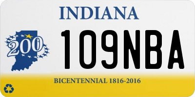 IN license plate 109NBA