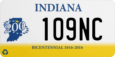 IN license plate 109NC