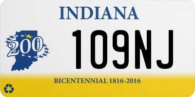 IN license plate 109NJ