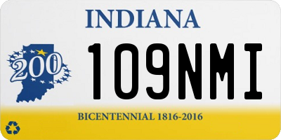 IN license plate 109NMI