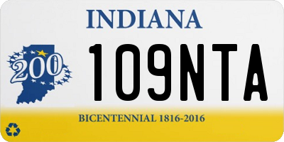 IN license plate 109NTA