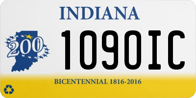 IN license plate 109OIC