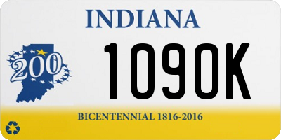 IN license plate 109OK
