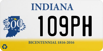 IN license plate 109PH