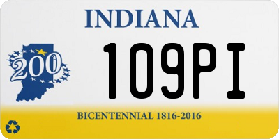 IN license plate 109PI