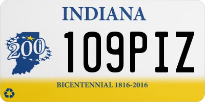 IN license plate 109PIZ