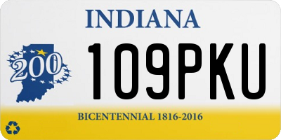 IN license plate 109PKU