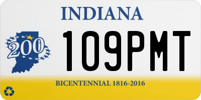 IN license plate 109PMT