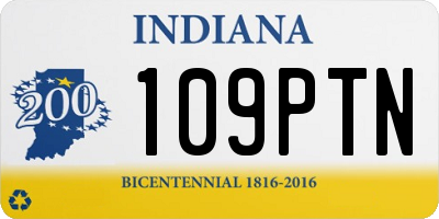 IN license plate 109PTN