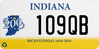 IN license plate 109QB