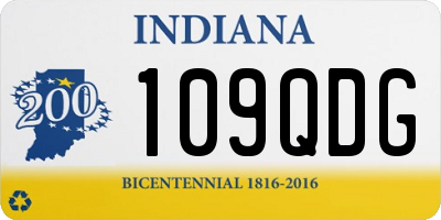 IN license plate 109QDG