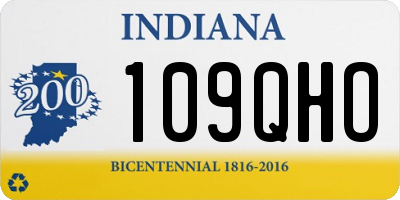 IN license plate 109QHO