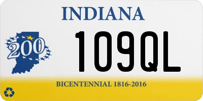 IN license plate 109QL