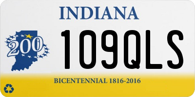 IN license plate 109QLS