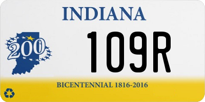 IN license plate 109R