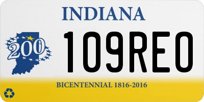 IN license plate 109REO