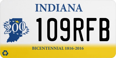 IN license plate 109RFB