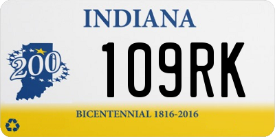 IN license plate 109RK