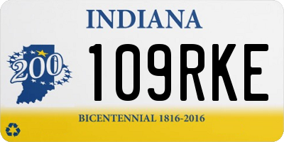IN license plate 109RKE