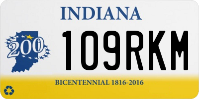 IN license plate 109RKM