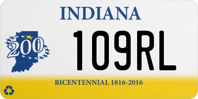 IN license plate 109RL