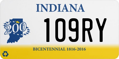 IN license plate 109RY