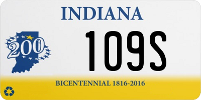 IN license plate 109S