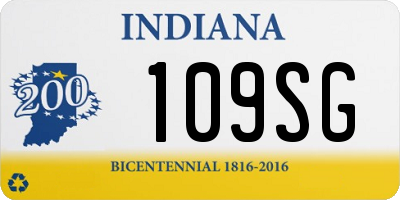 IN license plate 109SG