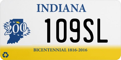 IN license plate 109SL