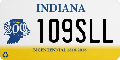 IN license plate 109SLL